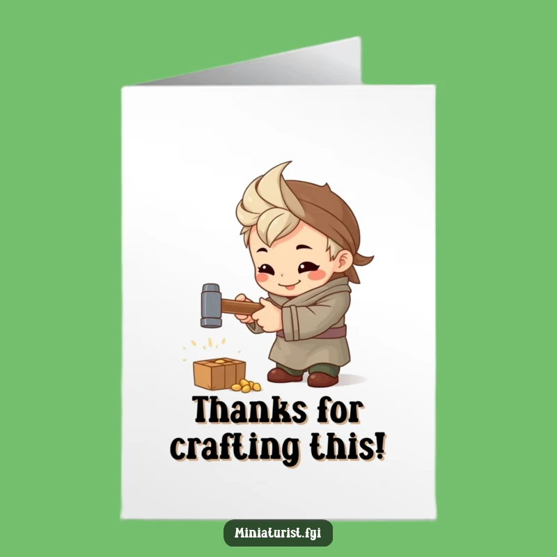 Funny Free Printable Thank You Card: Artisan's Diligence, Delightful Downloadable Gift