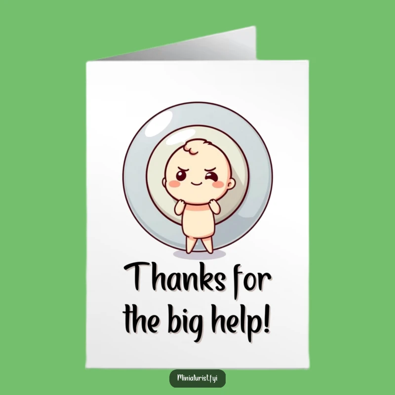 Free Printable Thank You Card: Big Button Push to Show Your Gratitude