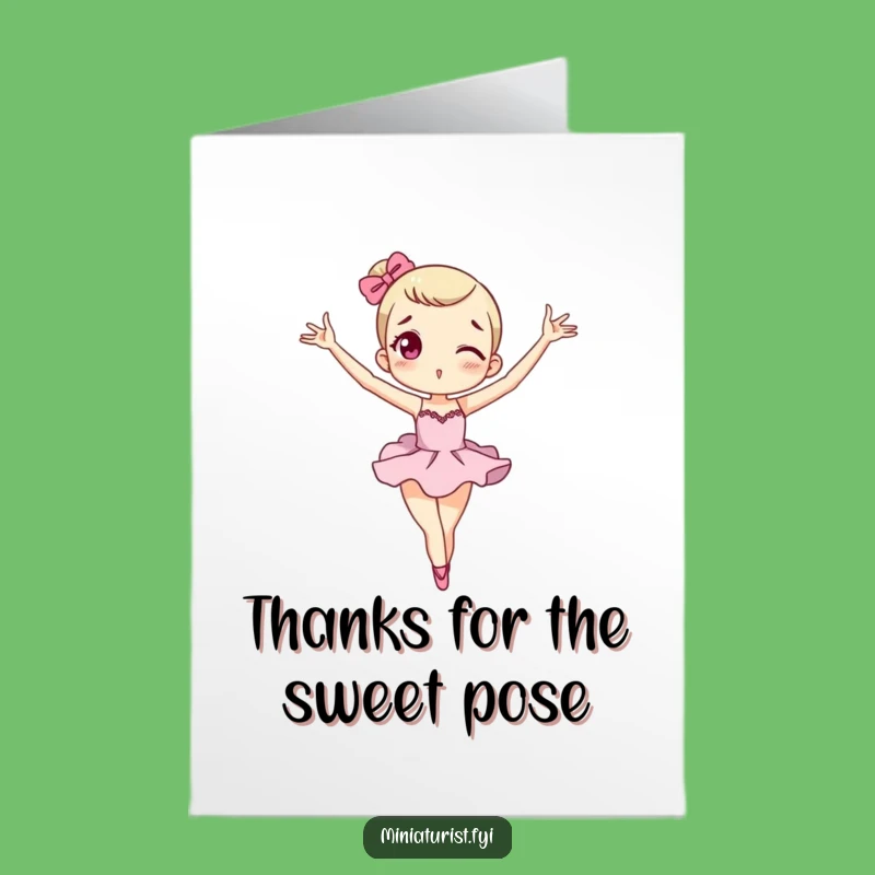 Ballet Macaron Thank You Card: Free Printable Gratitude Gift