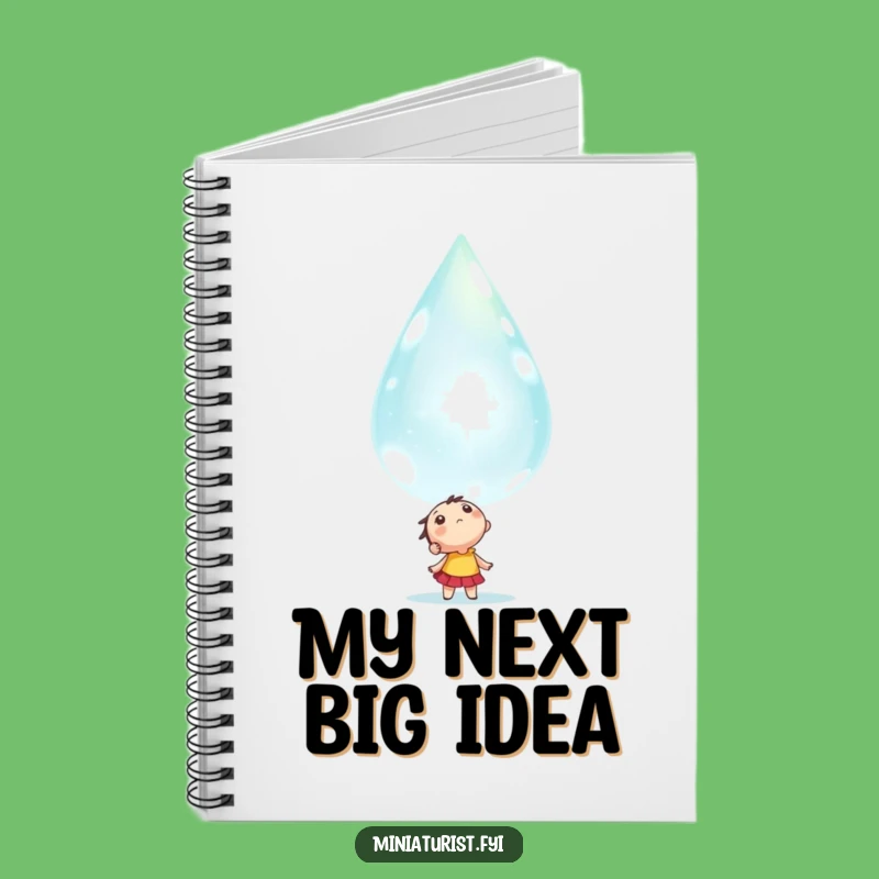 Funny Awe-struck Dewdrop Notebook: Tiny Character's Wonder Journal Gift