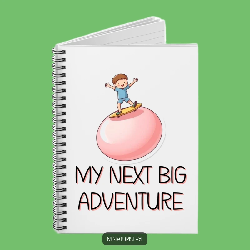 Funny Button Surf Notebook: Jot Down Epic Ideas with a Miniature Person's Ride!