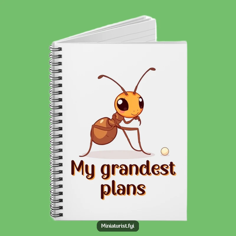 Funny Determined Ant Pearl Notebook - Jot Down Your Goals Gift