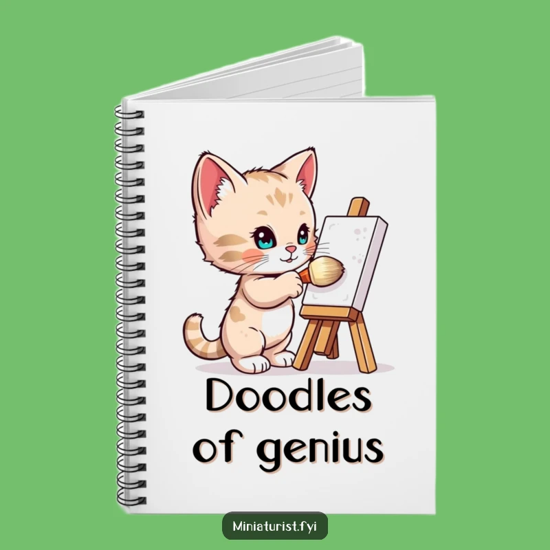 Funny Kitten Artist Notebook: Tiny Painter Journal Gift
