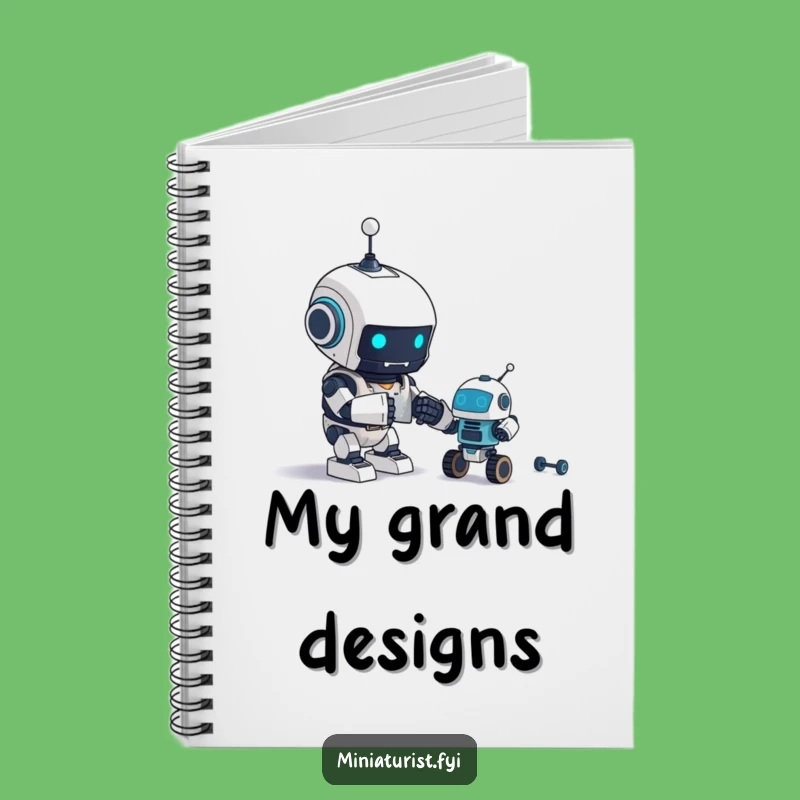 Funny Robot Creator Notebook: Tiny Bot Journal Gift