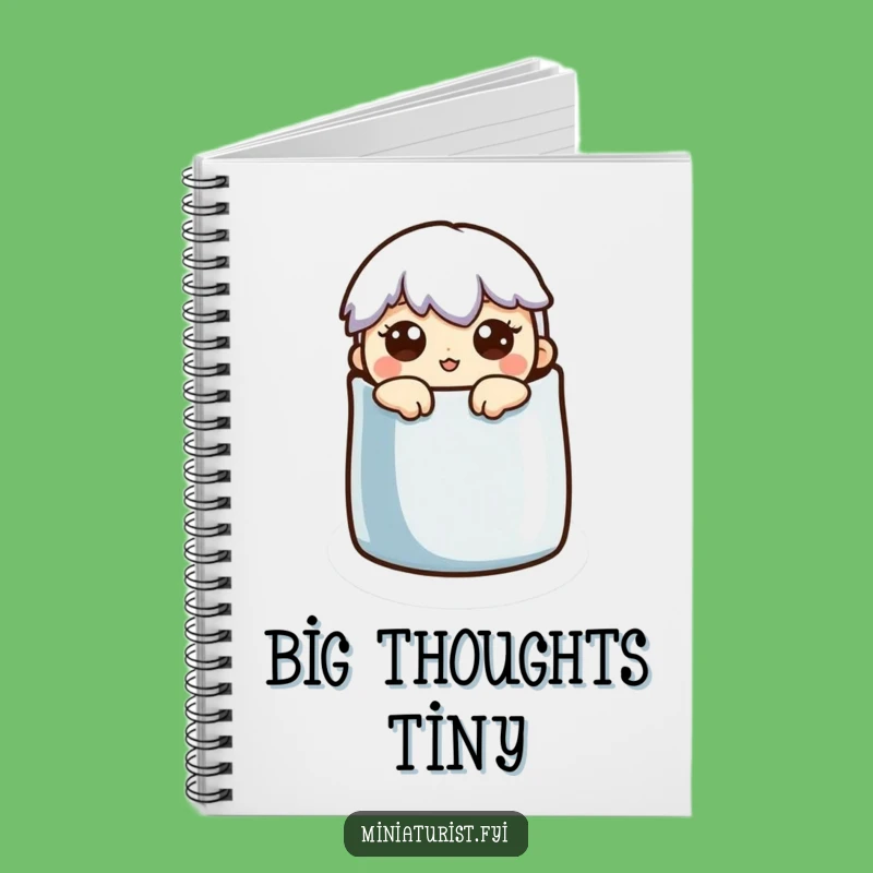 Funny Surprised Thimble Notebook: Tiny Character Journal