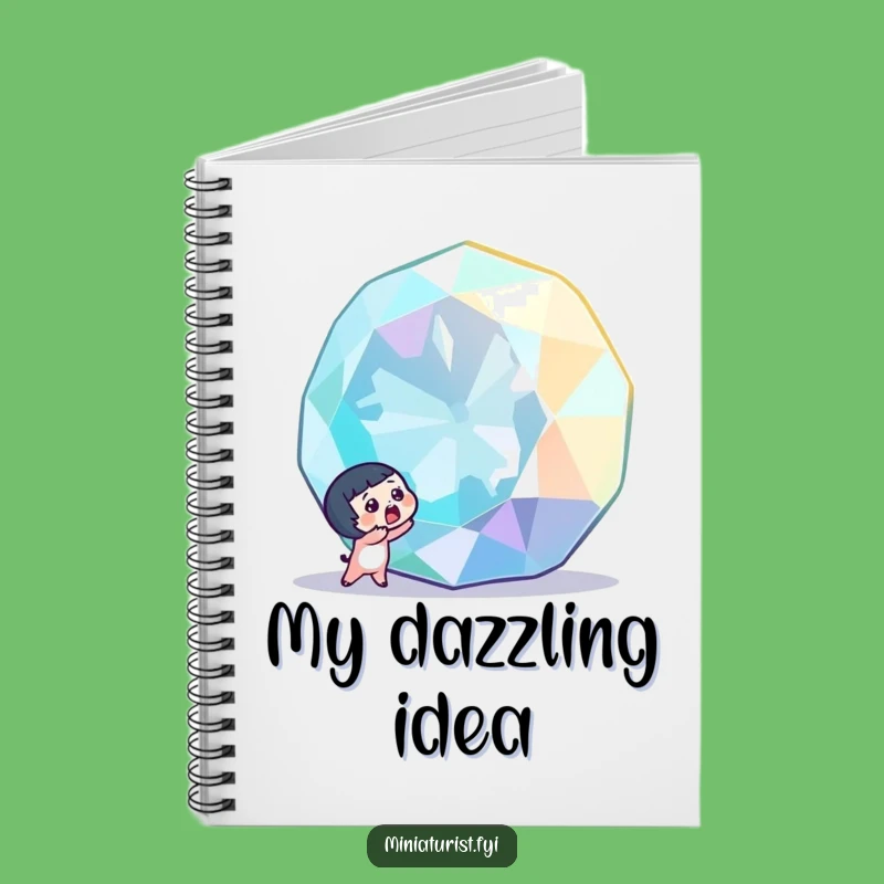 Funny Gemstone Discovery Notebook: Jot Down Wonders with Tiny Character's Gasp!