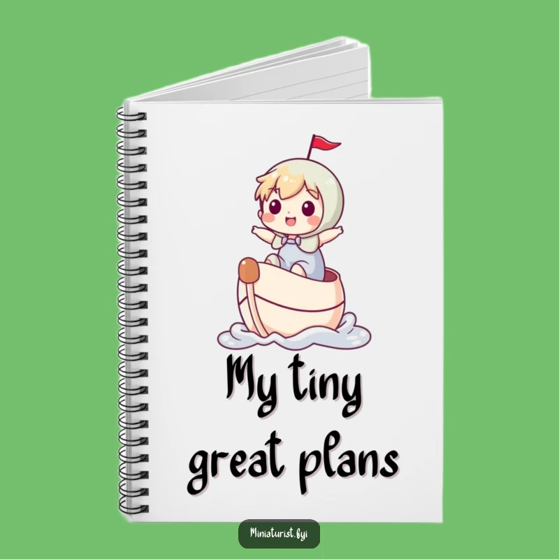 Funny Tiny Rider Notebook: Thimble Boat Journal, Perfect Gift