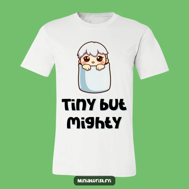 Funny Surprised Thimble T-Shirt: Tiny Character Tee Gift