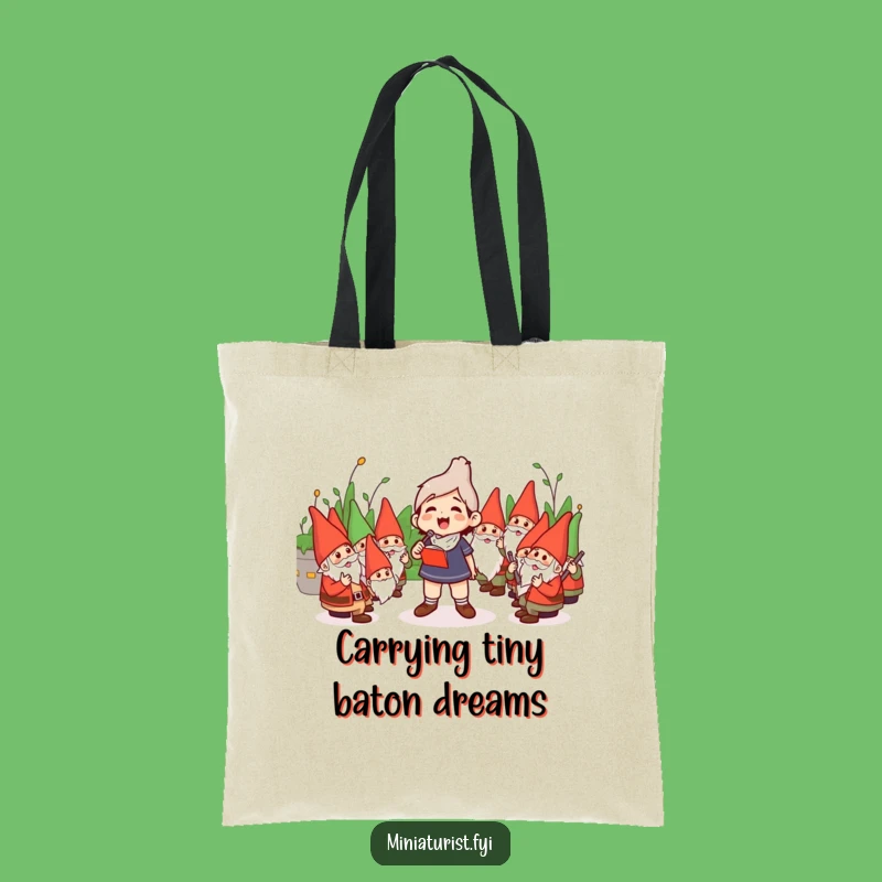 Funny Gnome Orchestra Conductor Tote Bag: Carry Your Gear with Tiny Maestro Charm