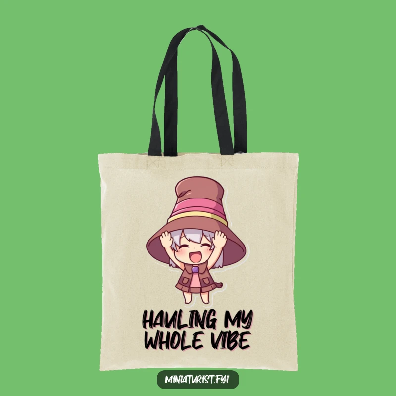 Funny Oversized Hat Tote Bag: Carry Your Style Tiny Hat Adventure