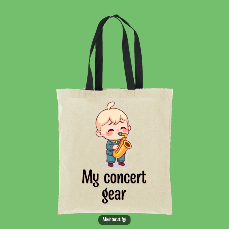 Funny Saxophone Tote Bag: Carry Your Tunes with Miniature Musician's Flair Gift