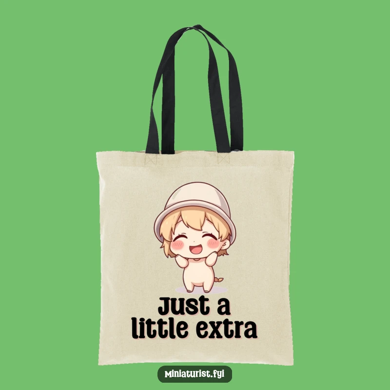 Funny Thimble Hat Tote Bag: Carry Your Laughs with a Tiny Character's Hilarious Style!