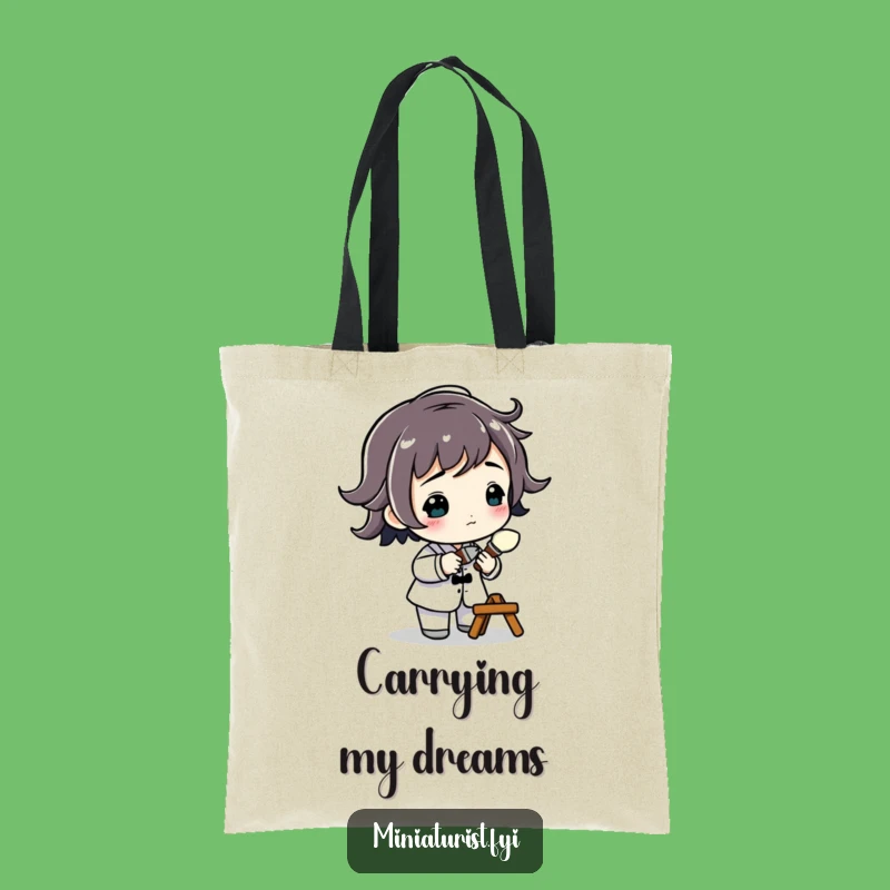 Funny Tiny Artist Tote Bag: Carry Your Tools, A Hilarious Gift!