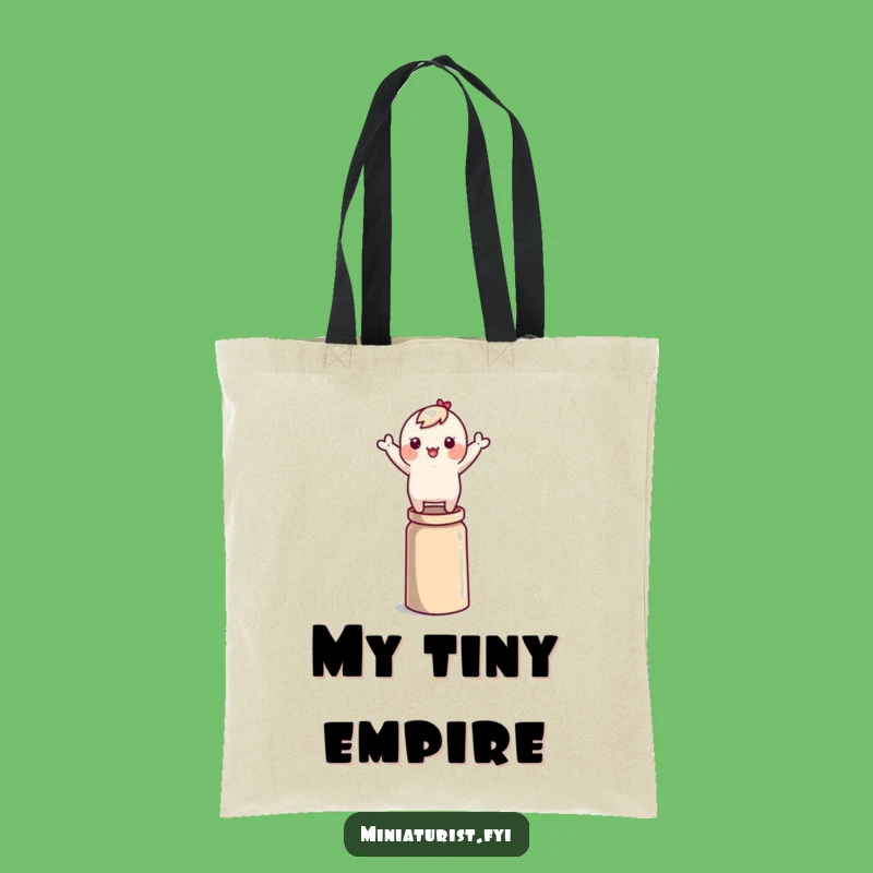 Funny Balancing Act Tote Bag: Tiny Character's Thimble Carry-all Gift